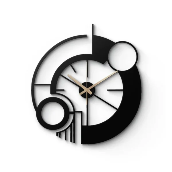 Modern Geometrik Metal Duvar Saati