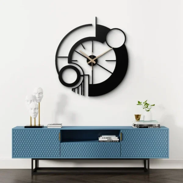 Modern Geometrik Metal Duvar Saati